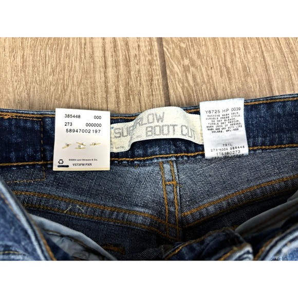 Levi's Superlow Bootcut Jeans Juniors 0 Medium Wash Stretch NWT - Picture 5 of 11